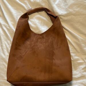 NWT Banana Republic brown suede bag, 100% synthetic leather